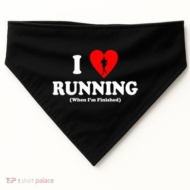 I Love Running When I'm Finished USA-Made Doggie Bandana