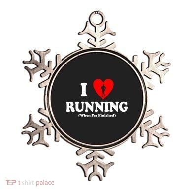 I Love Running When I'm Finished Ornament