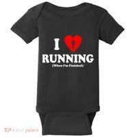 I Love Running When I'm Finished Baby Bodysuit thumb 0