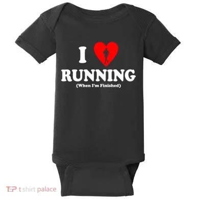 I Love Running When I'm Finished Baby Bodysuit