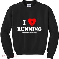 I Love Running When I'm Finished Kids Sweatshirt thumb 0