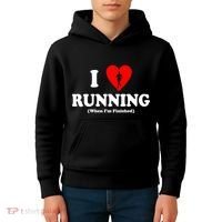 I Love Running When I'm Finished Kids Hoodie thumb 4