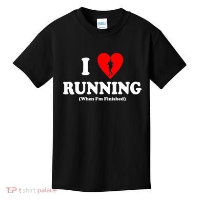 I Love Running When I'm Finished Kids T-Shirt