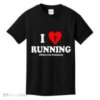 I Love Running When I'm Finished Kids T-Shirt thumb 0