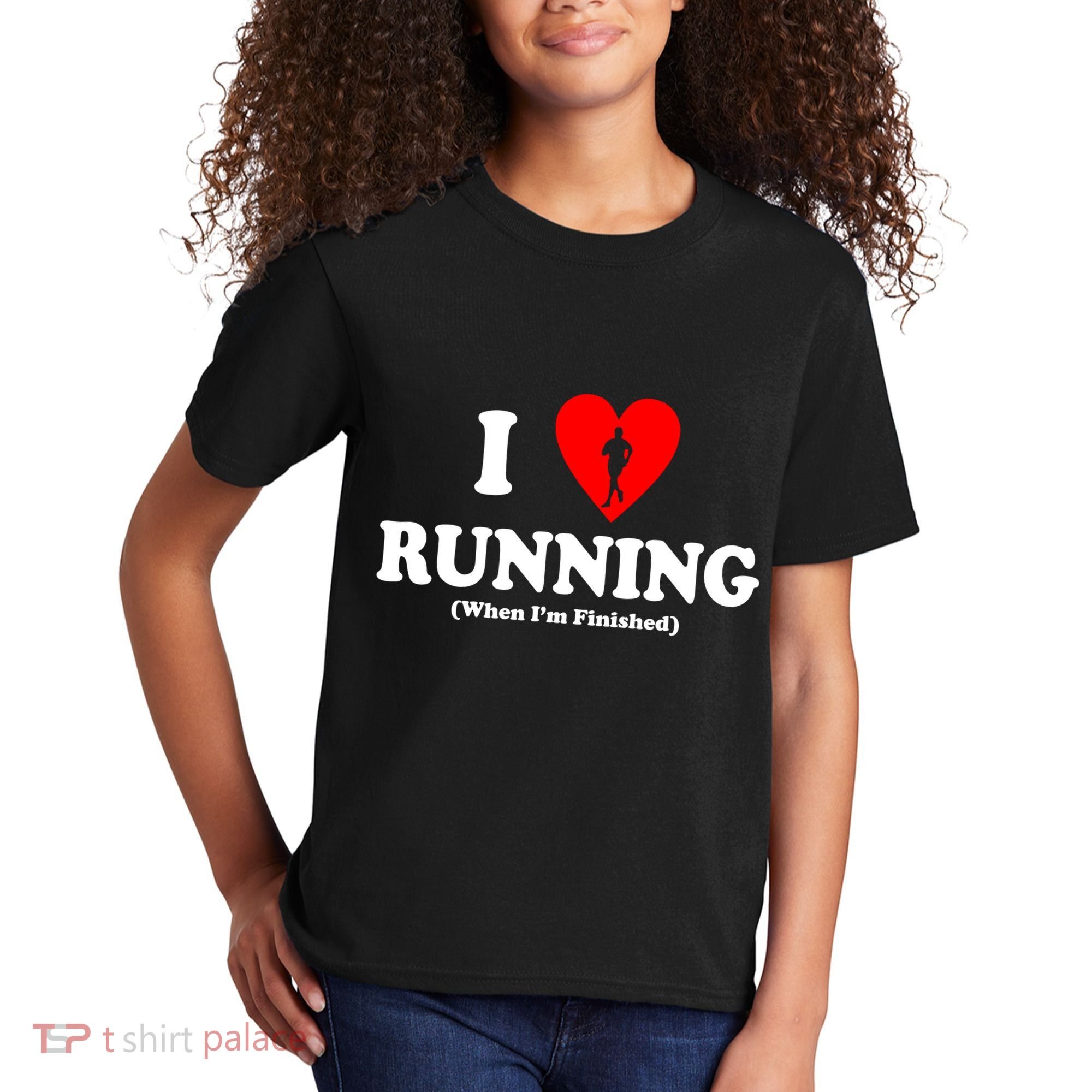I Love Running When I'm Finished Kids T-Shirt