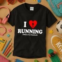 I Love Running When I'm Finished Kids T-Shirt thumb 3