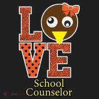 I Love School Counselor Turkeys Thanksgiving Women's Sweatshirt thumb 2