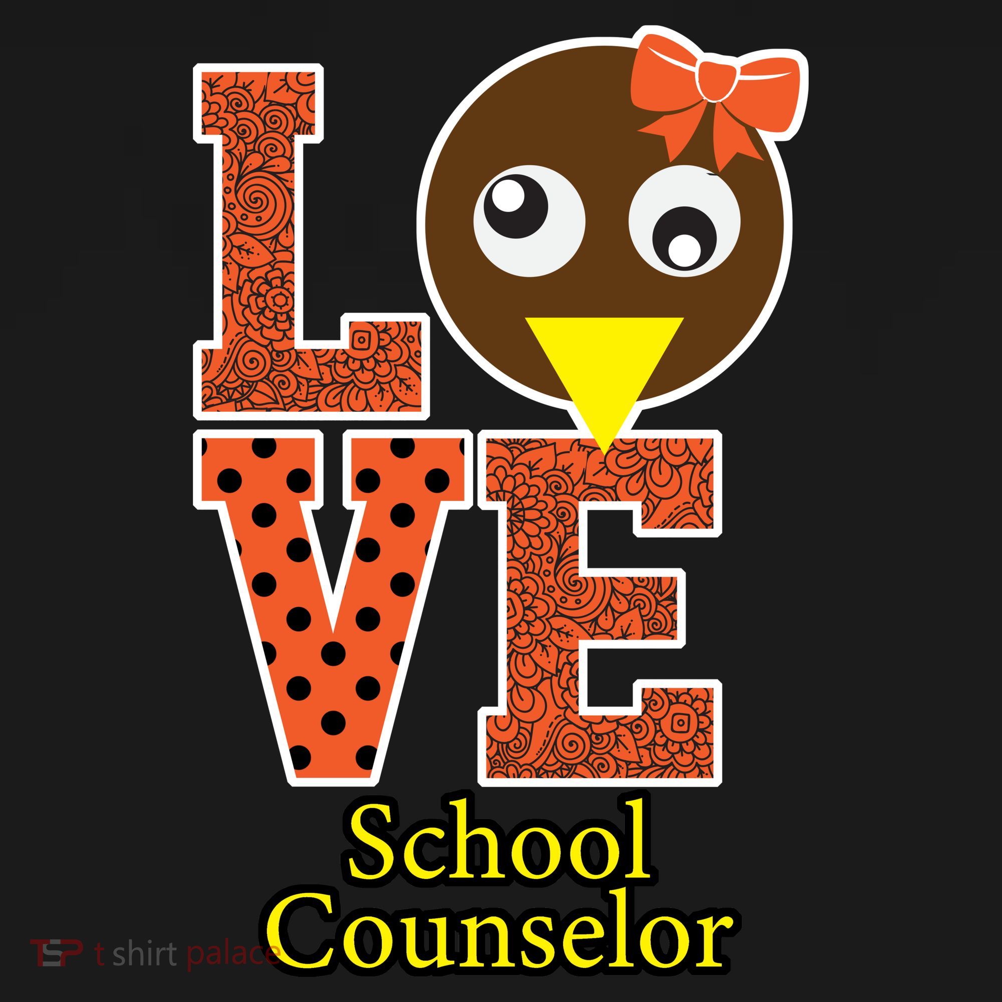 I Love School Counselor Turkeys Thanksgiving Long Sleeve Shirt