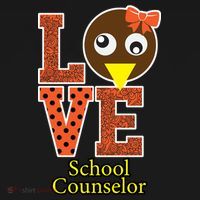I Love School Counselor Turkeys Thanksgiving Sweatshirt thumb 3