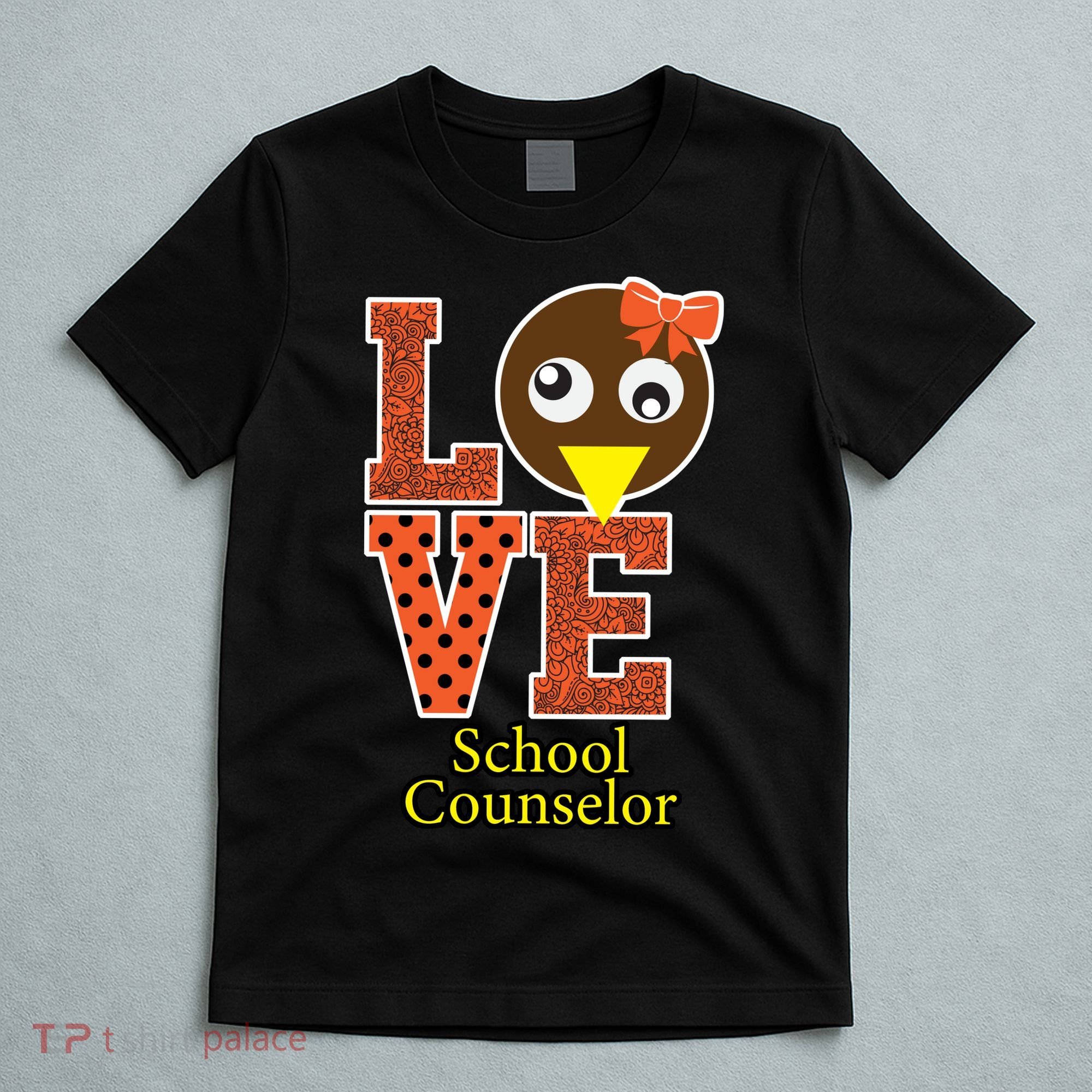 I Love School Counselor Turkeys Thanksgiving T-Shirt