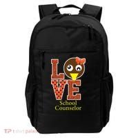 I Love School Counselor Turkeys Thanksgiving Backpack thumb 0
