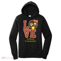 I Love School Counselor Turkeys Thanksgiving Women's Hoodie thumb 0