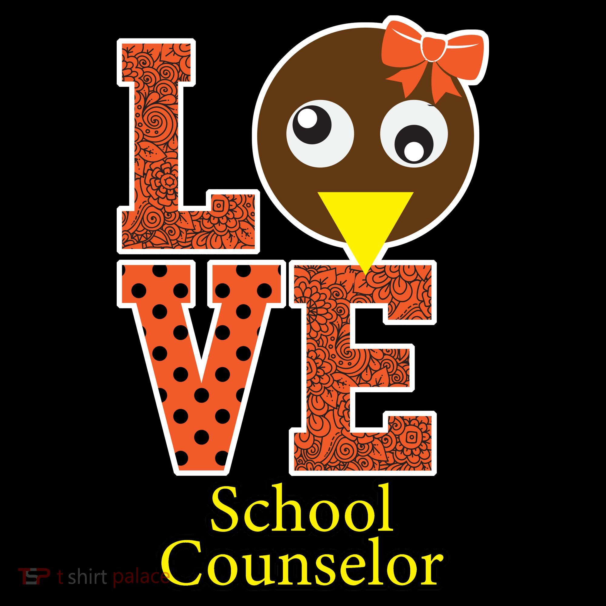 I Love School Counselor Turkeys Thanksgiving Women's Hoodie