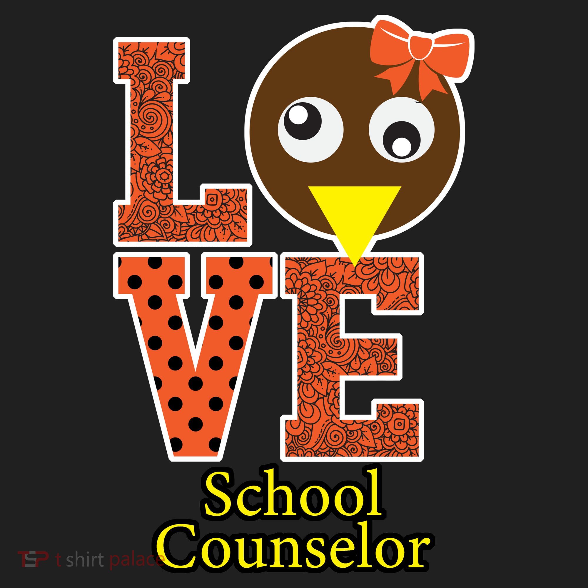 I Love School Counselor Turkeys Thanksgiving Tumbler
