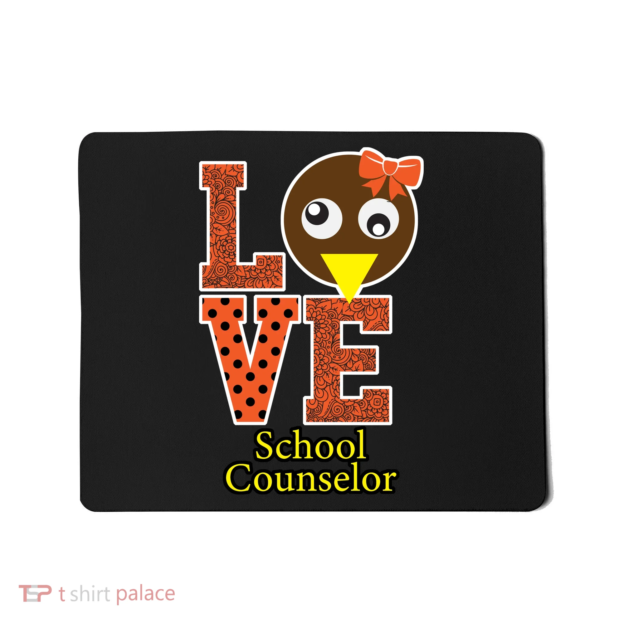 I Love School Counselor Turkeys Thanksgiving Mousepad