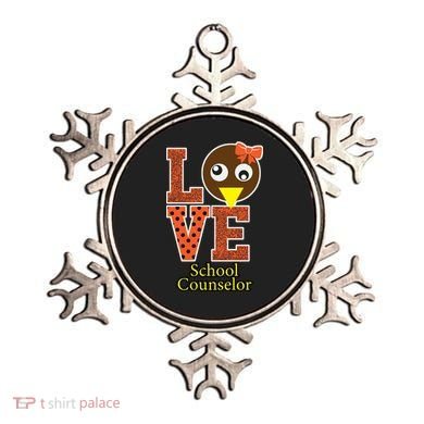I Love School Counselor Turkeys Thanksgiving Ornament