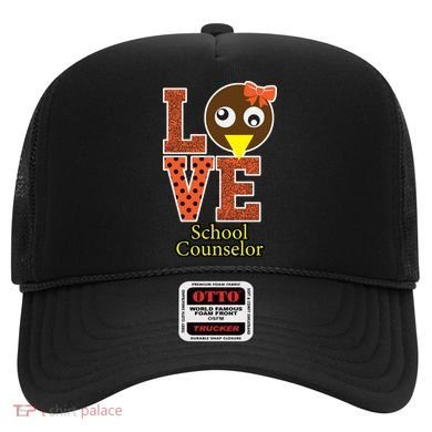 I Love School Counselor Turkeys Thanksgiving Hat