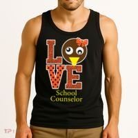 I Love School Counselor Turkeys Thanksgiving Tank Top thumb 3