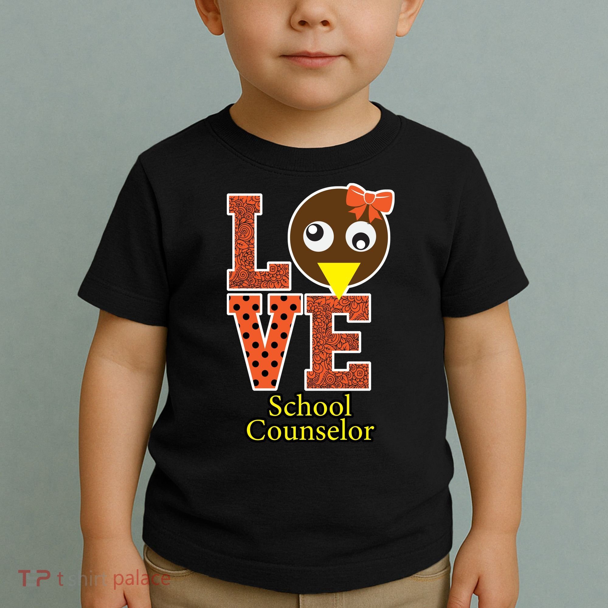 I Love School Counselor Turkeys Thanksgiving Toddler T-Shirt