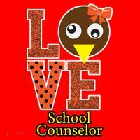 I Love School Counselor Turkeys Thanksgiving Santa Hat thumb 1