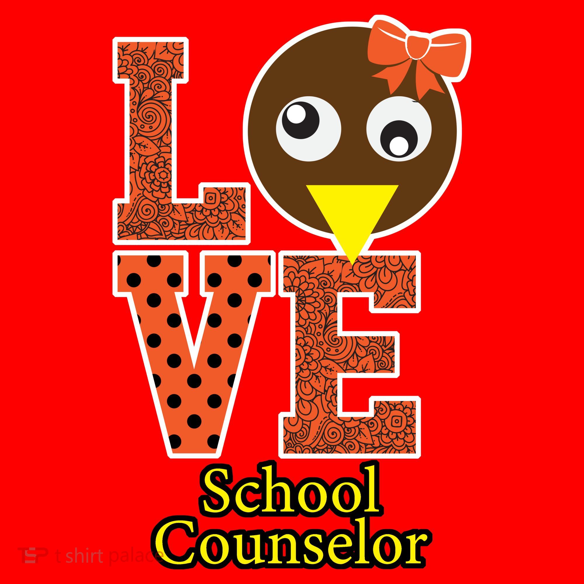 I Love School Counselor Turkeys Thanksgiving Santa Hat