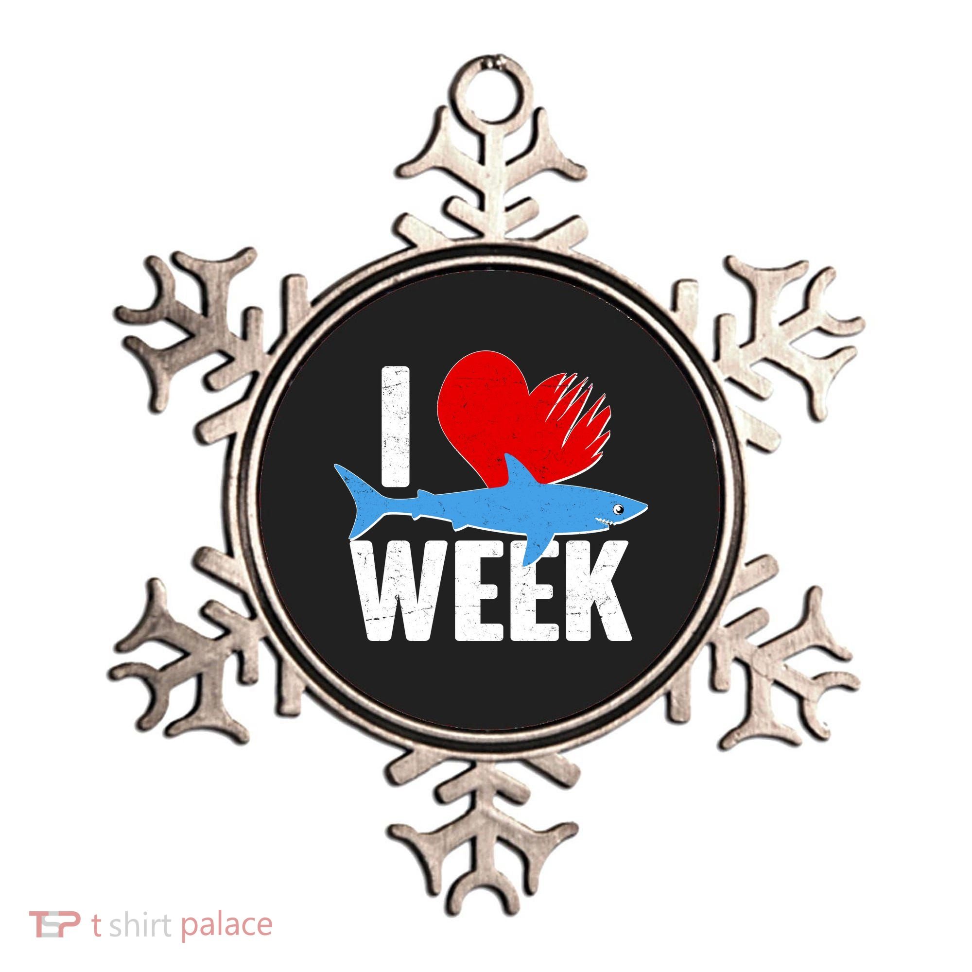 I Love Shark Week Ornament