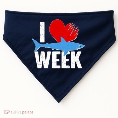 I Love Shark Week USA-Made Doggie Bandana
