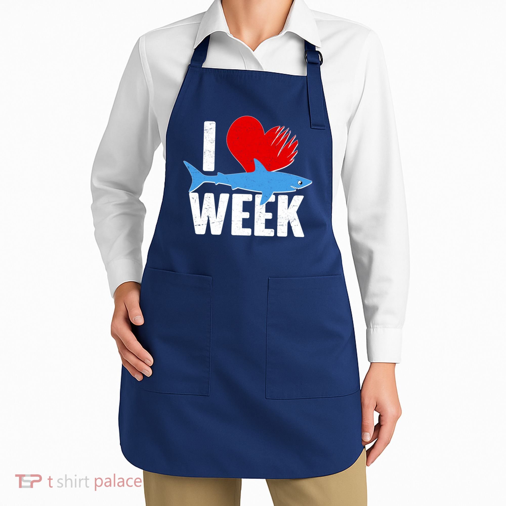 I Love Shark Week Apron