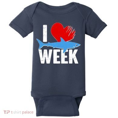 I Love Shark Week Baby Bodysuit