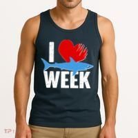 I Love Shark Week Tank Top thumb 3