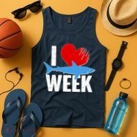 I Love Shark Week Tank Top thumb 4