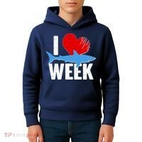 I Love Shark Week Kids Hoodie thumb 4