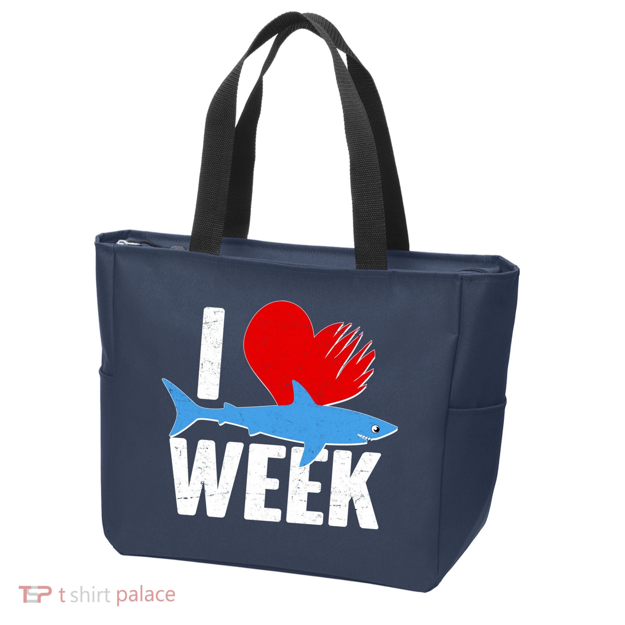 I Love Shark Week Tote Bag