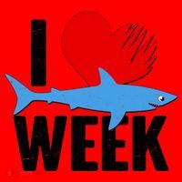 I Love Shark Week Santa Hat thumb 1