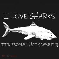 I Love Sharks It's People That Scare Me Bucket Hat thumb 4