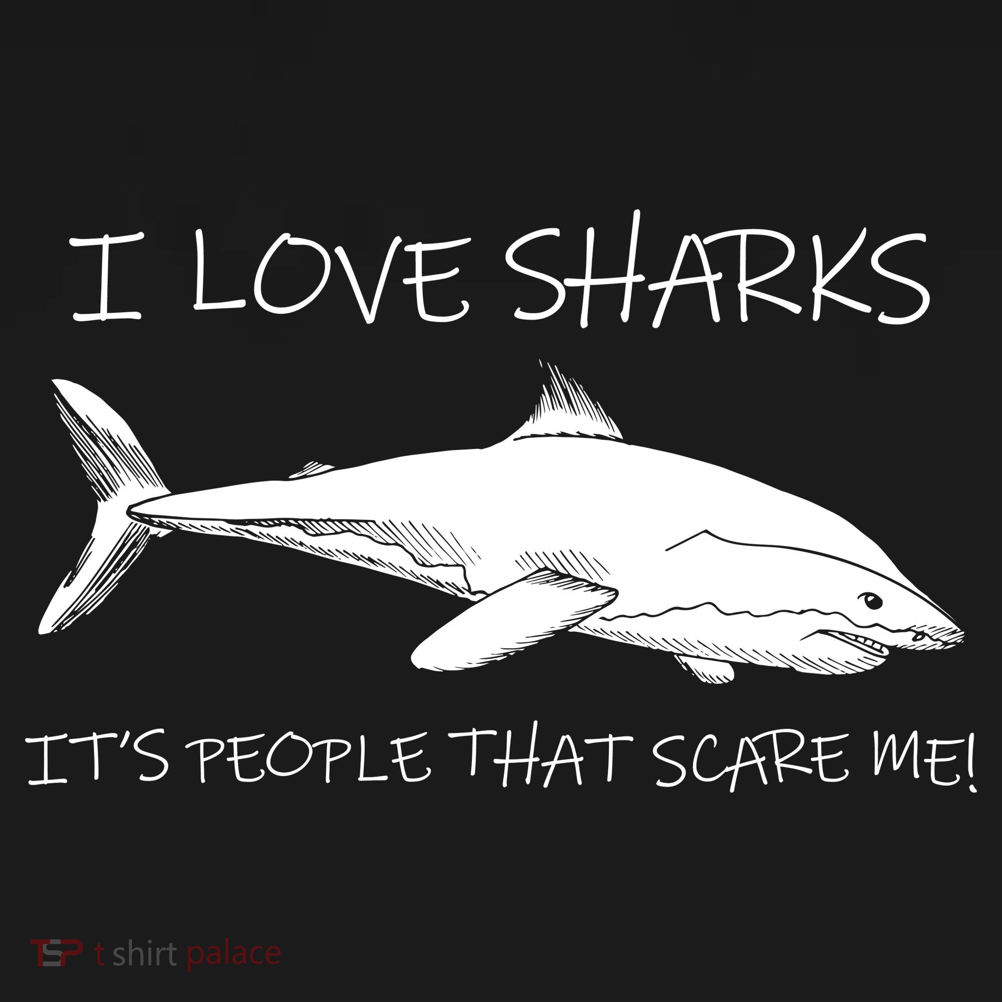I Love Sharks It's People That Scare Me Women's Hoodie