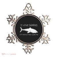 I Love Sharks It's People That Scare Me Ornament thumb 0