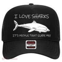 I Love Sharks It's People That Scare Me Hat thumb 0