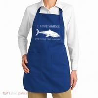 I Love Sharks It's People That Scare Me Apron thumb 2