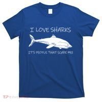 I Love Sharks It's People That Scare Me T-Shirt thumb 0