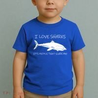 I Love Sharks It's People That Scare Me Toddler T-Shirt thumb 2