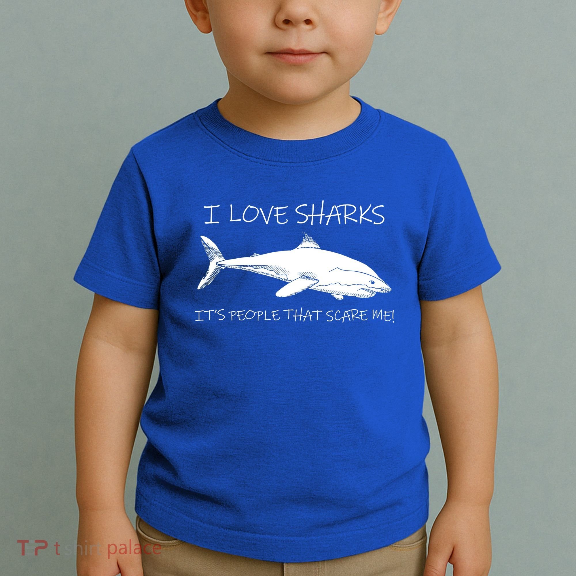 I Love Sharks It's People That Scare Me Toddler T-Shirt