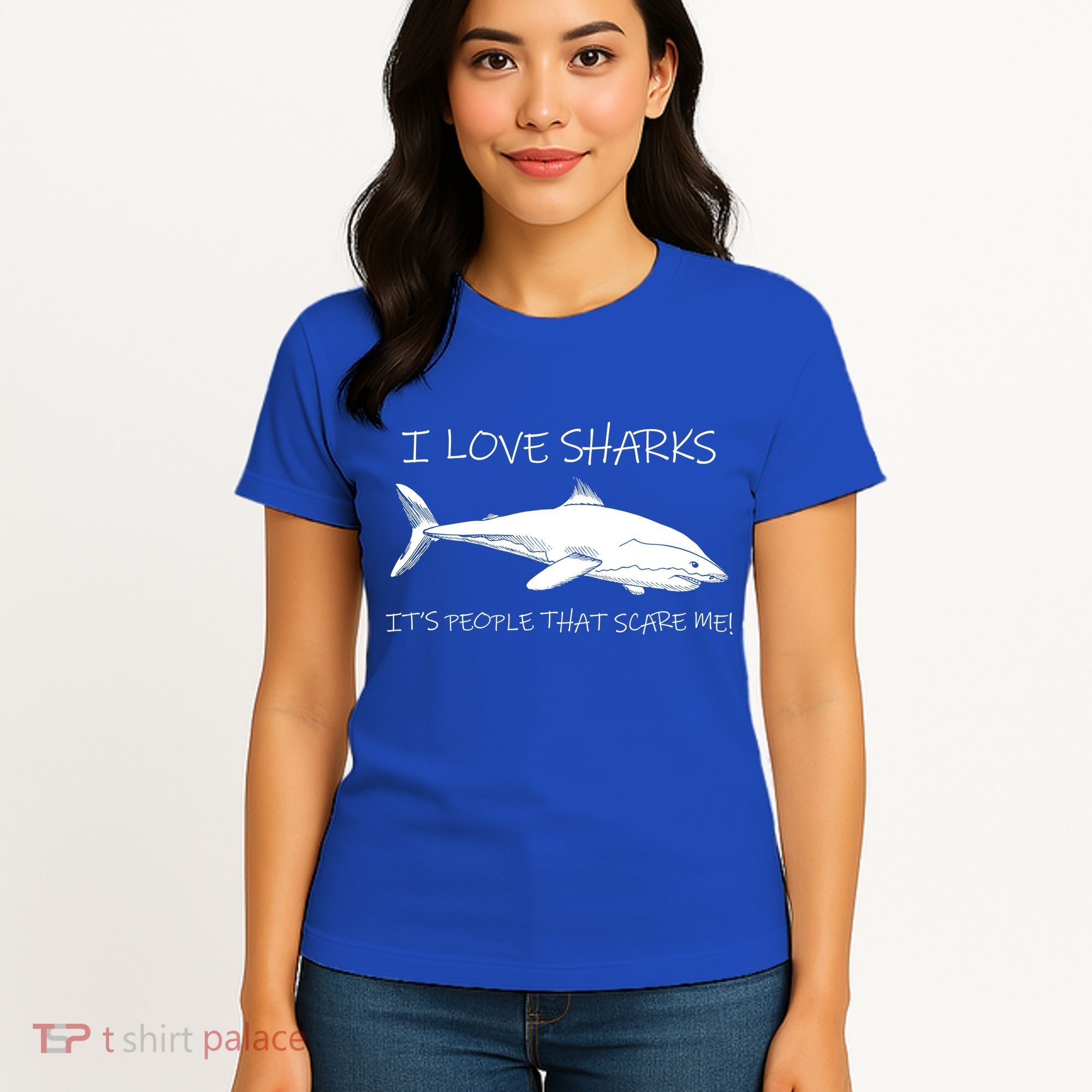 I Love Sharks It's People That Scare Me Women's T-Shirt