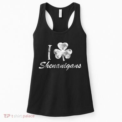 I Love Shenanigans Vintage St Patricks Day Women's Tank Top