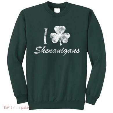 I Love Shenanigans Vintage St Patricks Day Sweatshirt