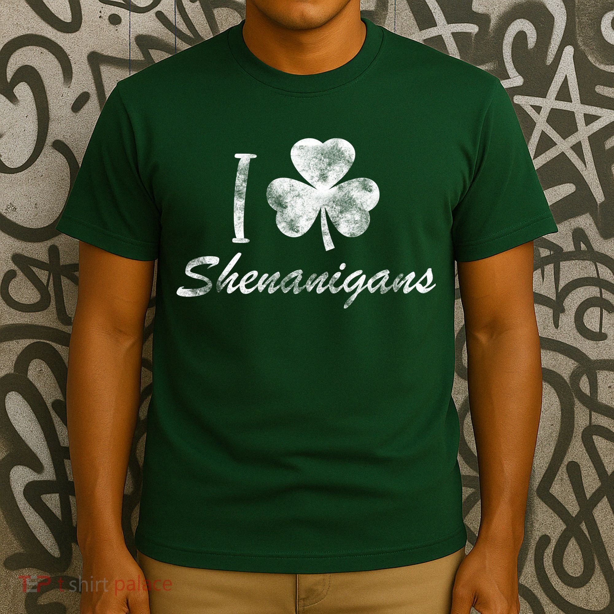 I Love Shenanigans Vintage St Patricks Day T-Shirt
