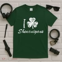 I Love Shenanigans Vintage St Patricks Day T-Shirt thumb 5
