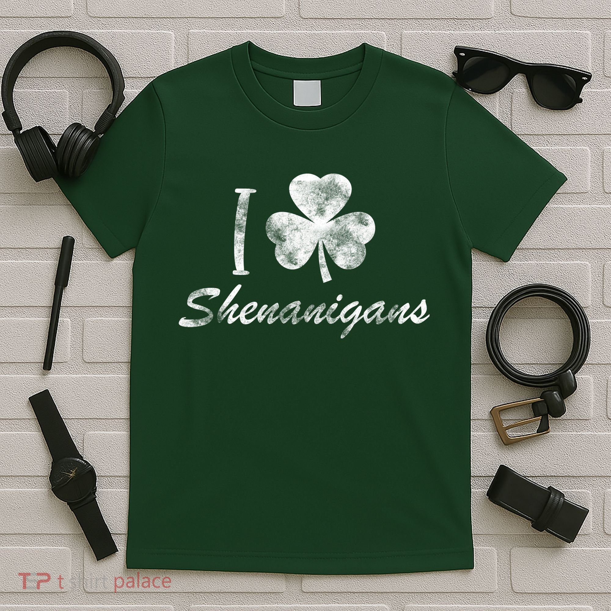 I Love Shenanigans Vintage St Patricks Day T-Shirt