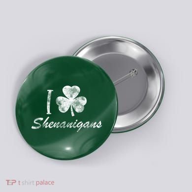 I Love Shenanigans Vintage St Patricks Day Button