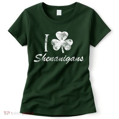 I Love Shenanigans Vintage St Patricks Day Women's T-Shirt